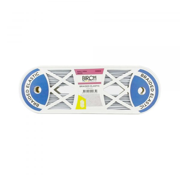 Elastic- 6mm- White- Braided