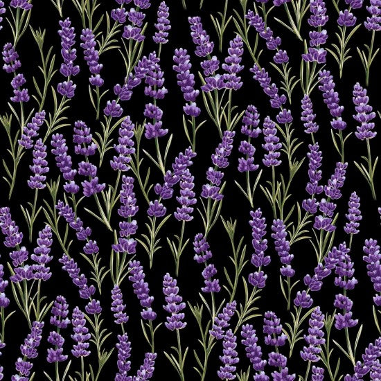 lavender flower fabric Flower Market - Lavender Fabric