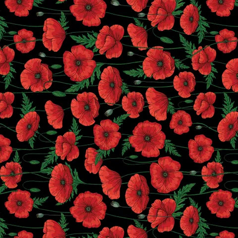 Devonstone Poppies Linen & Cotton