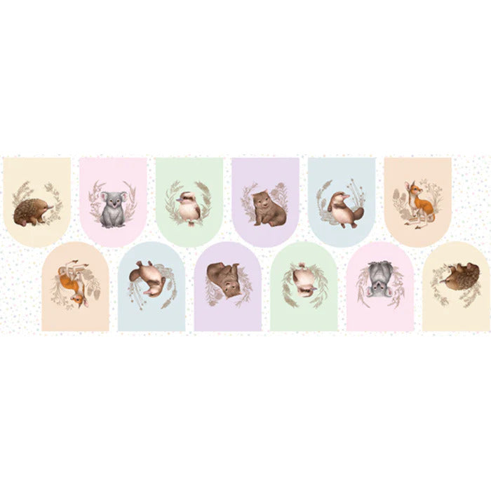 australian baby animal fabric panel bunting