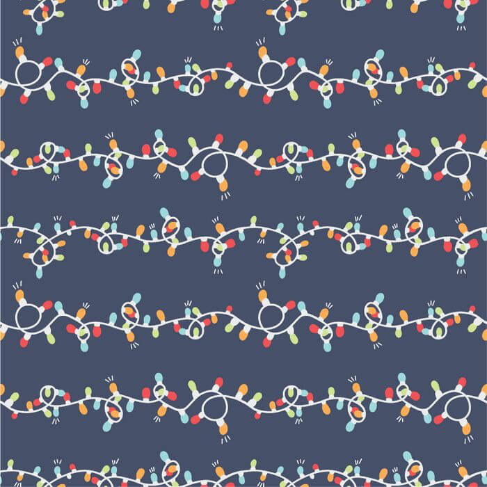 Dear Santa Fairy Lights fabric