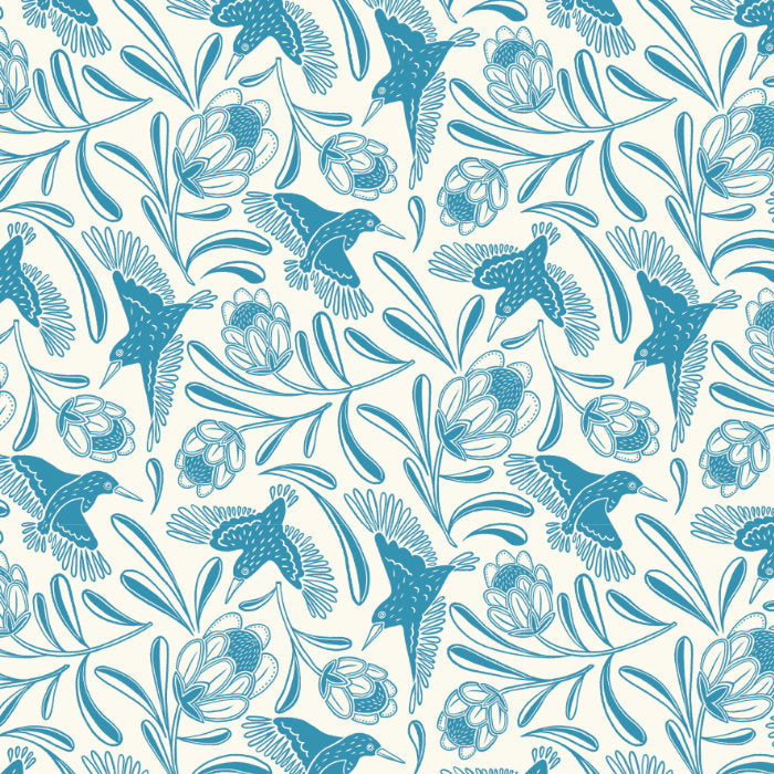 Melanie Sharpe – Kingfisher Blue Stripe – Cotton Jersey