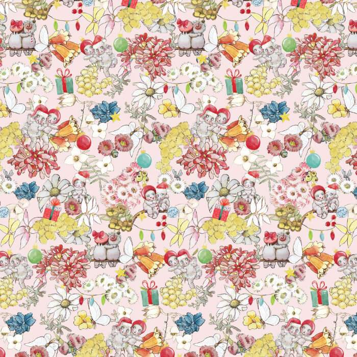 May Gibbs Christmas - Gumnut Christmas Light Pink