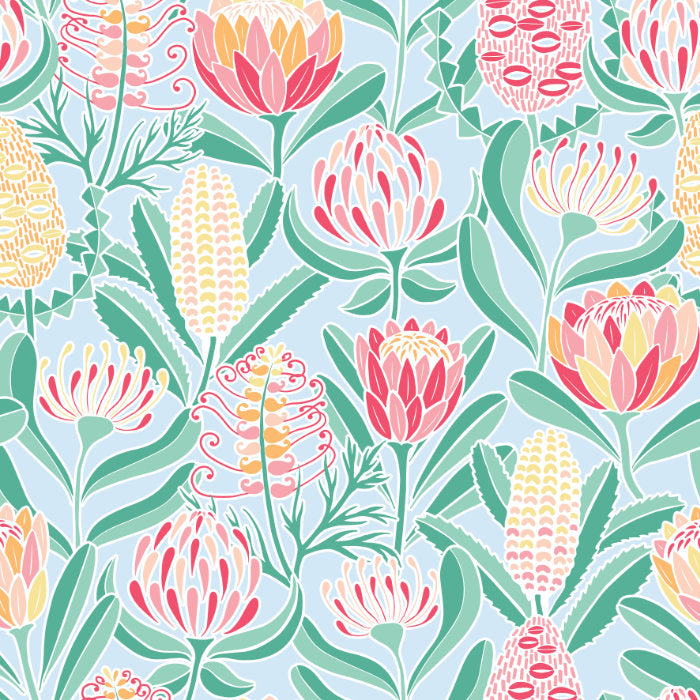 Melanie Sharpe - Summer Blooms (lrg scale) - French Terry