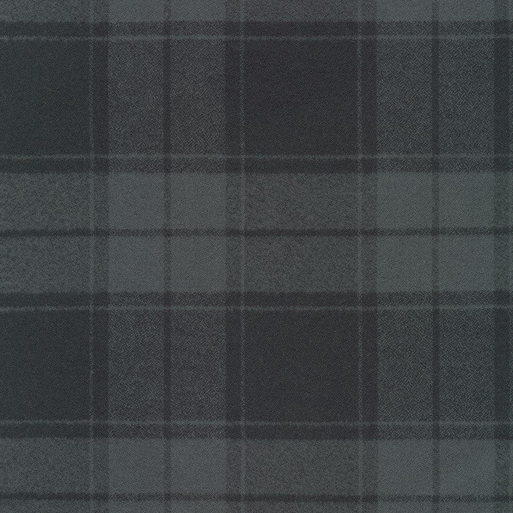 Dark grey plaid patterned fabric
