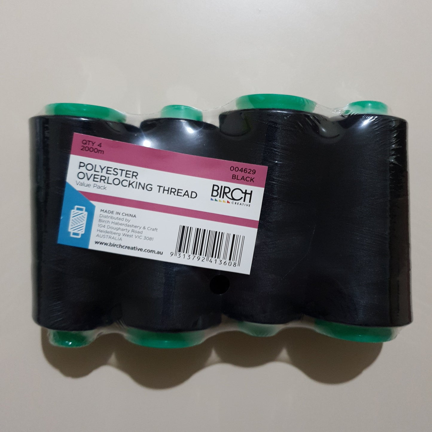 black overlocker polyester thread