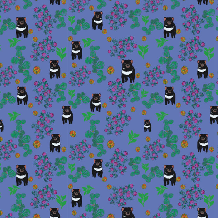 australian animals cotton fabric