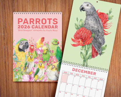 2026 Parrots Calendar by Kayla Reay