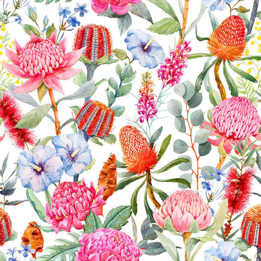 Aussie Flowers - White