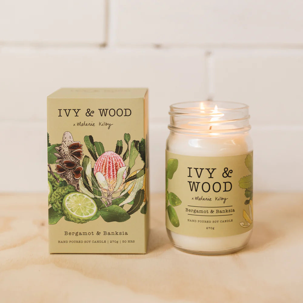 Bergamot & Banksia Scented Candle