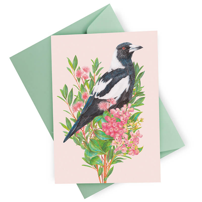 Australian Magpie Greeting Card