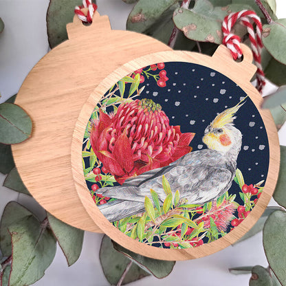 Eucalypt Christmas Ornament - Cockatiel