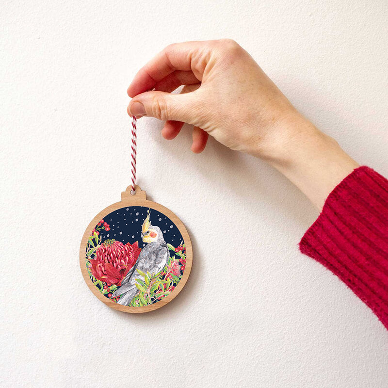 Eucalypt Christmas Ornament - Cockatiel