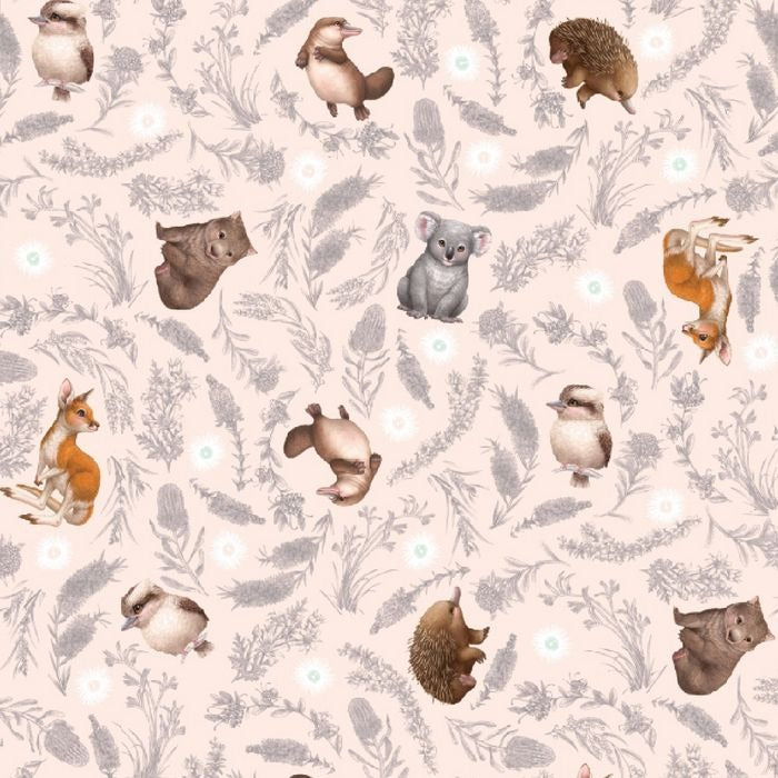 Elise Martinson - Little Aussie Friends - Scattered Animals Blush
