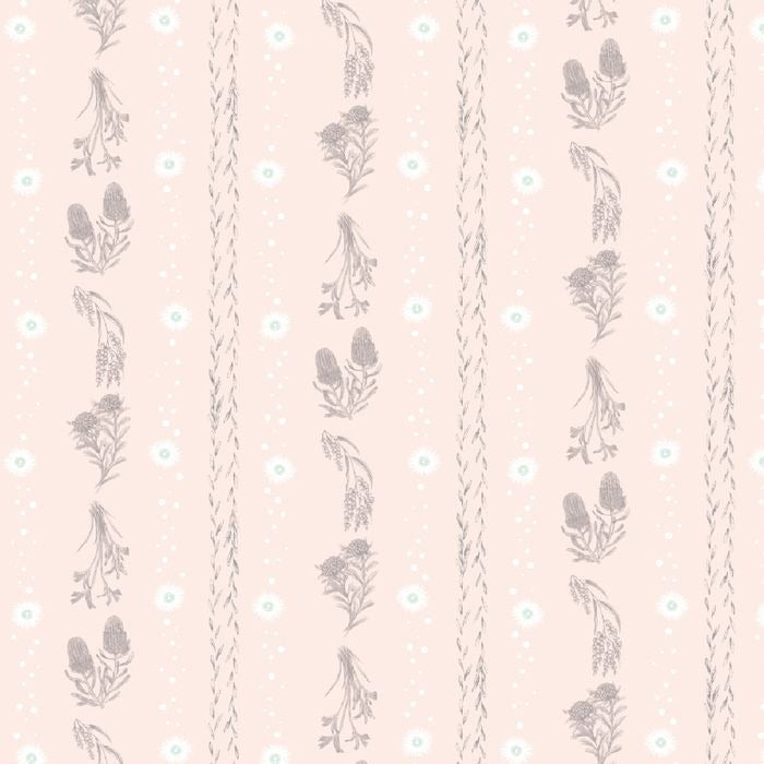 Elise Martinson - Little Aussie Friends - Floral Stripe Blush
