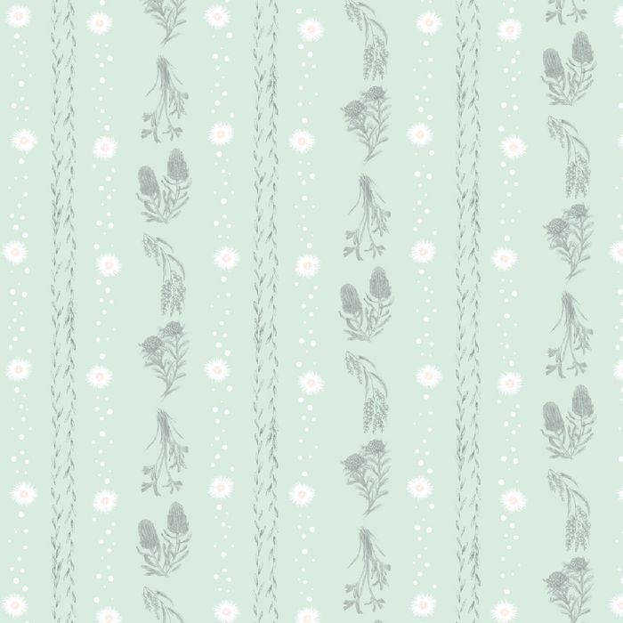 Elise Martinson - Little Aussie Friends - Floral Stripe Mint