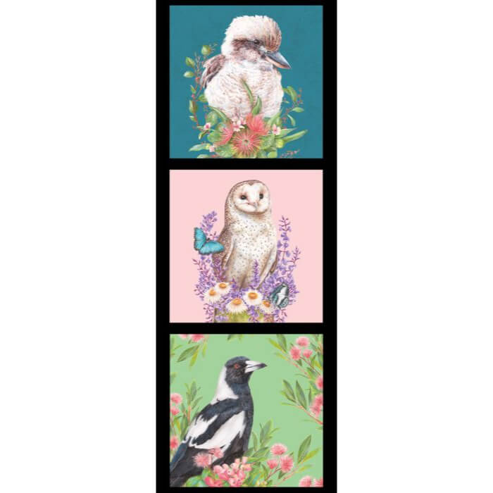 Kayla Reay Kookaburra Owl Magpie Panel
