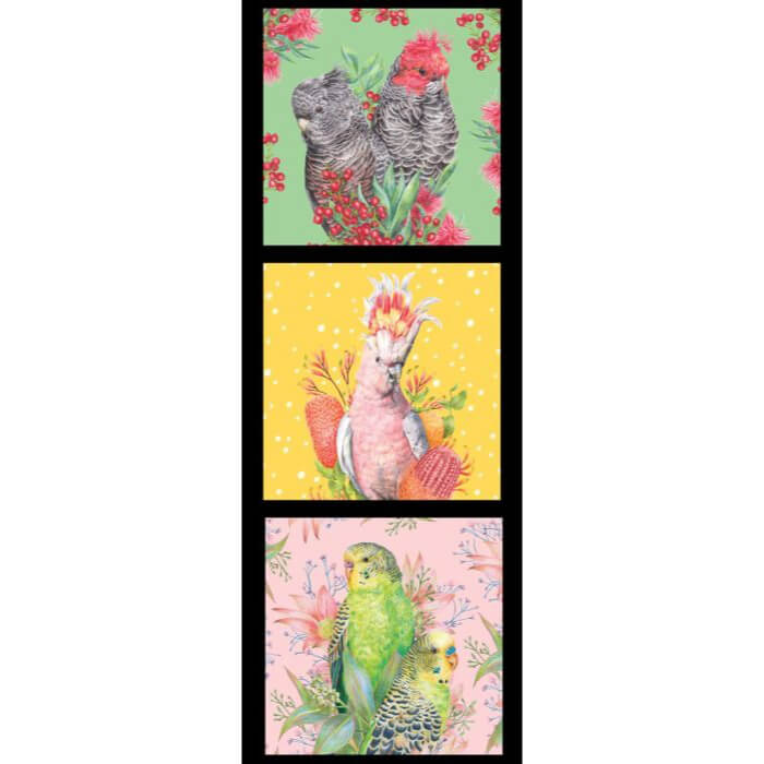 Kayla Reay Gang Gang Cockatoo Pink Cockatoo Budgie Panel

