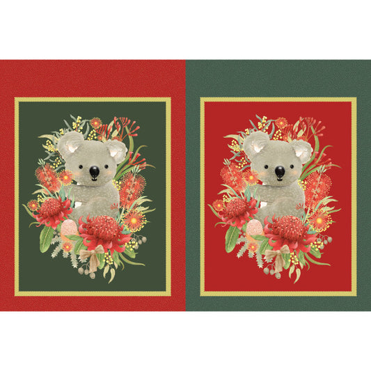 Jen Digital Art Christmas - Santa Sack Panel - Koala (Version 1)