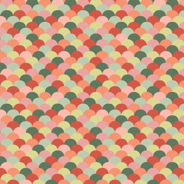 Festive Village Advent Calendar Coordinate Fabric – Scallops Print