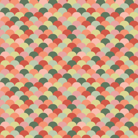 Festive Village Advent Calendar Coordinate Fabric – Scallops Print