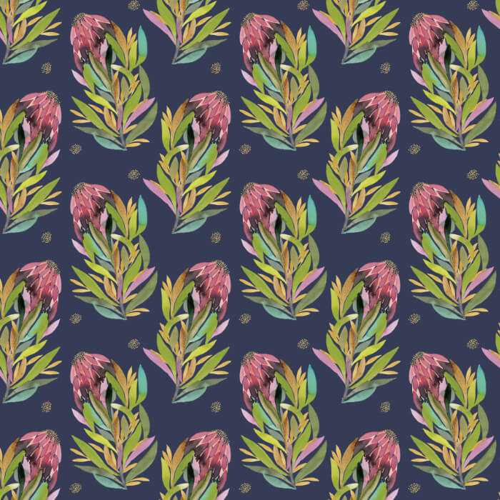 Protea Fabric – Quilting Cotton Botanical Print