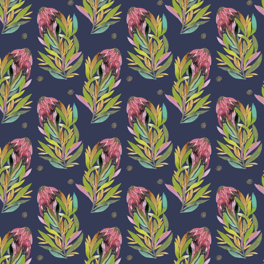 Protea Fabric – Quilting Cotton Botanical Print