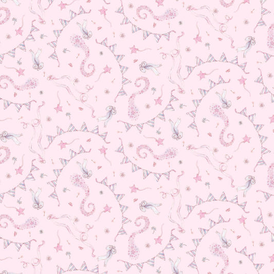 Pink bunting and swirl fabric 