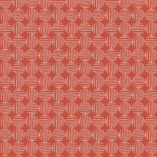 Devonstone Earth - Woven Geometric - Terracotta