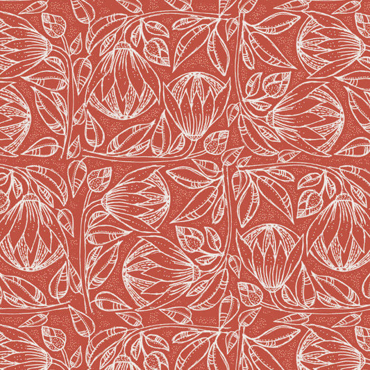 Devonstone Earth - Protea Floral - Terracotta
