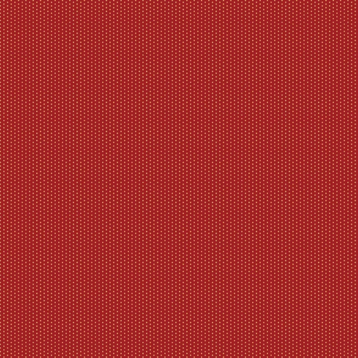 Pinpricks red and gold metallic cotton print with supplier metallic detail ribbon