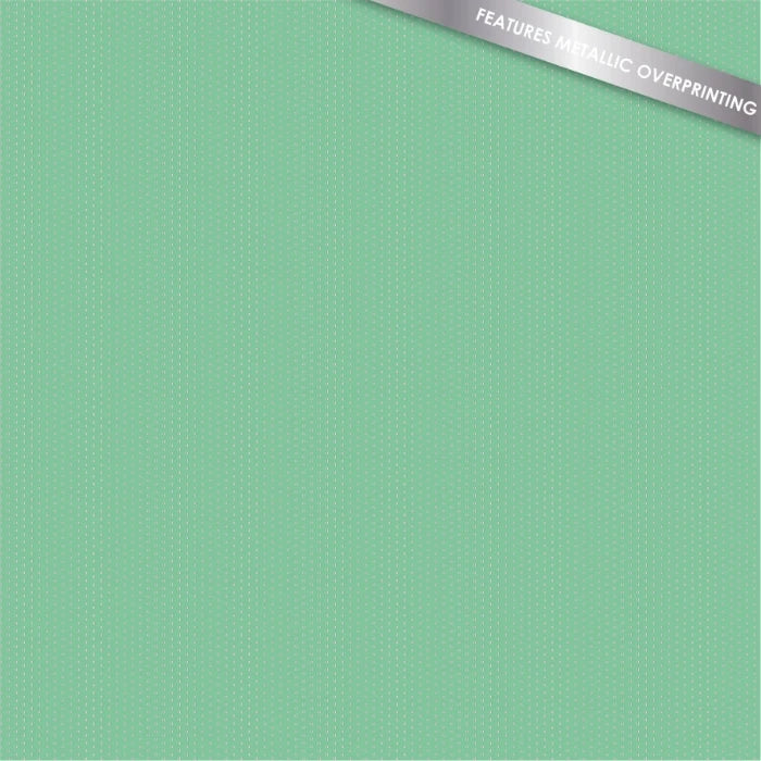 Pinpricks mint cotton fabric with fine silver metallic dots