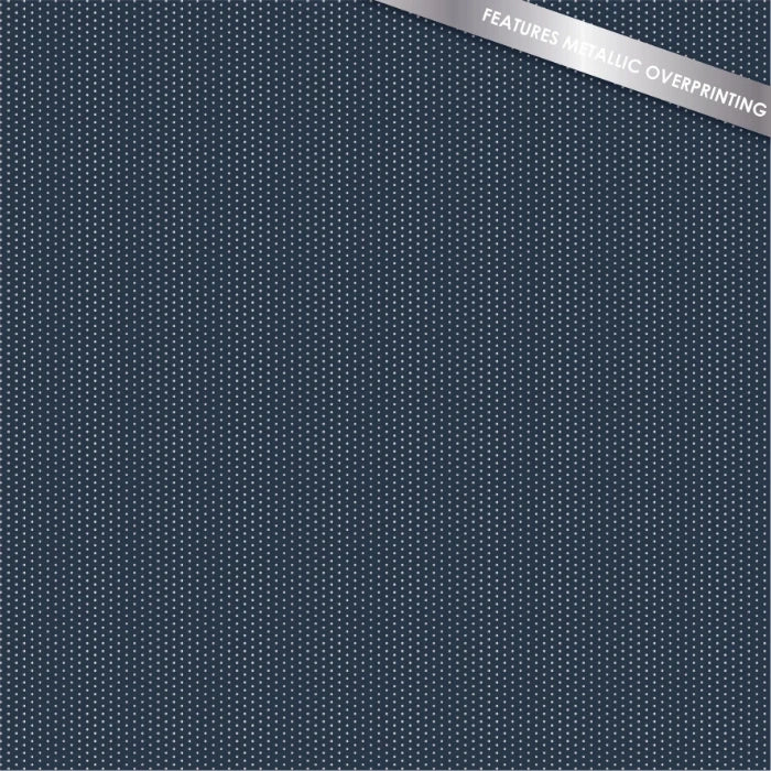 Pinpricks navy cotton fabric with fine silver metallic dots