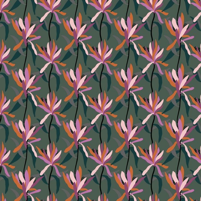 Rachelle Holowko - Twilight Petals - Cotton Lawn