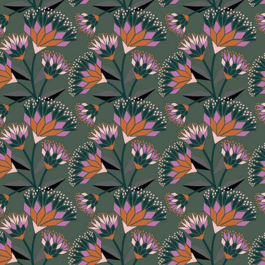 Geo Floral Cotton Duck Canvas – Rachelle Holowko Fabric