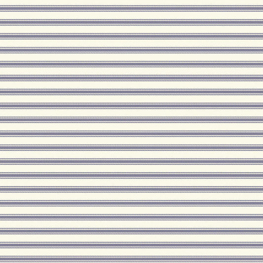 Ticking Stripe - Blue - Duck Canvas