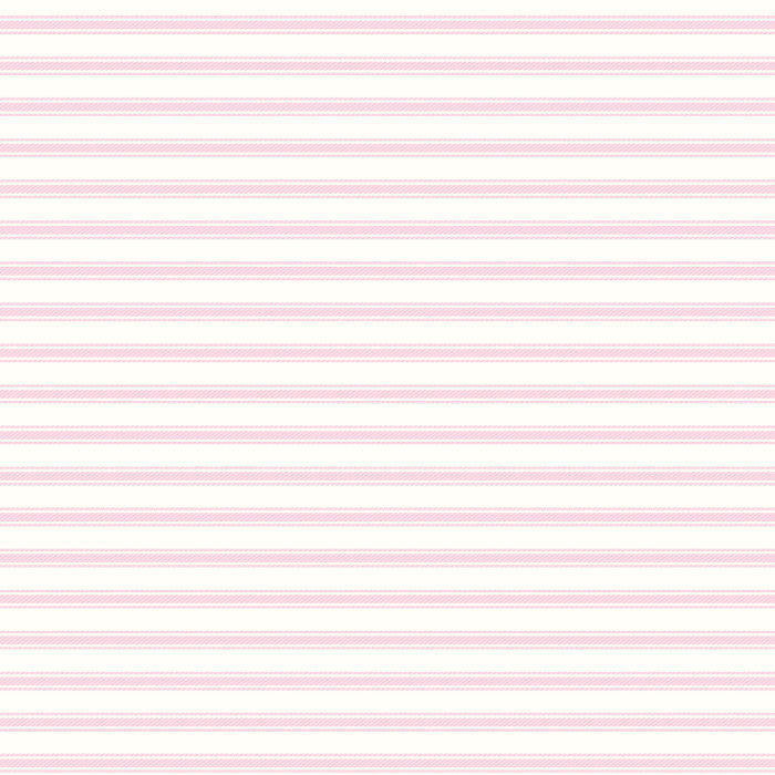 Ticking Stripe - Pink - Duck Canvas