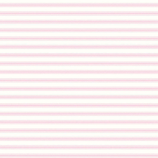 Ticking Stripe - Pink - Duck Canvas