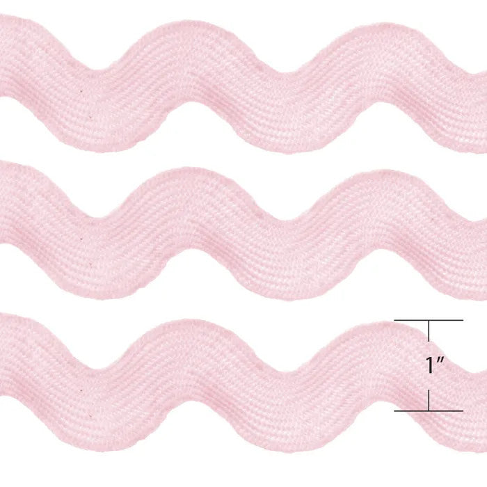 Ric Rac Trim - Jumbo - 25mm / 1" - Light Pink