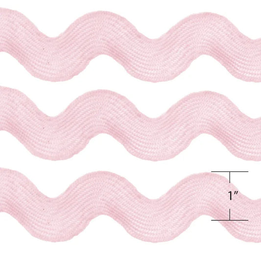 Ric Rac Trim - Jumbo - 25mm / 1" - Light Pink