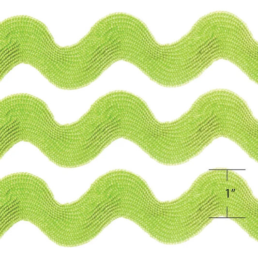 Ric Rac Trim - Jumbo - 25mm / 1" - Lime