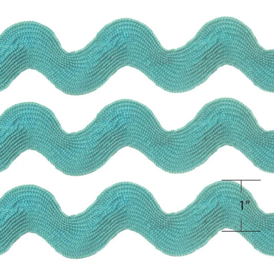 Ric Rac Trim - Jumbo - 25mm / 1" - Turquoise
