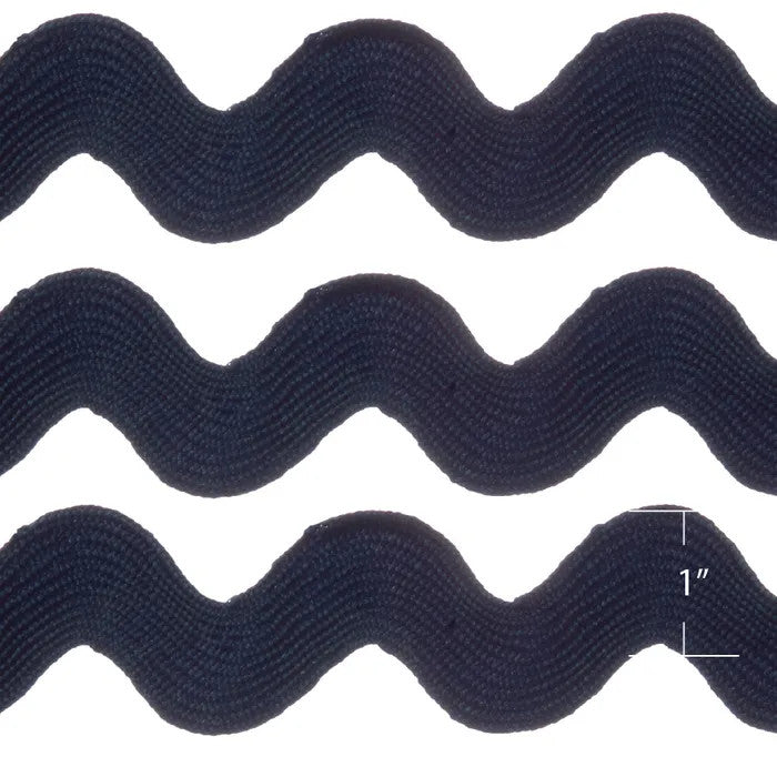 Ric Rac Trim - Jumbo - 25mm / 1" - Navy