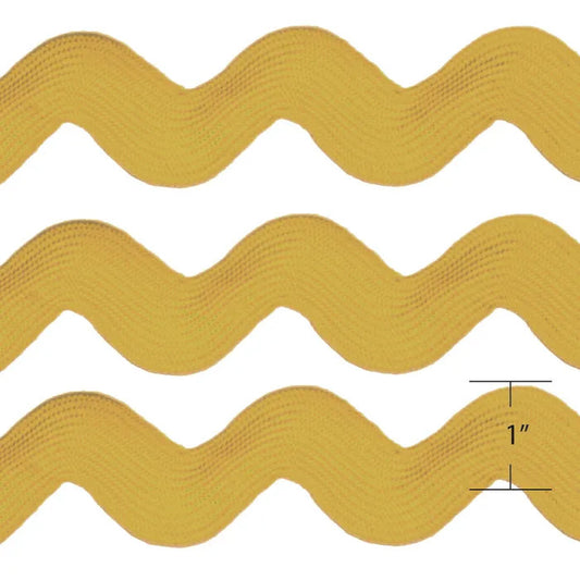 Ric Rac Trim - Jumbo - 25mm / 1" - Gold