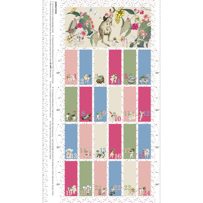 May Gibbs Christmas – Advent Calendar Cut & Sew Panel