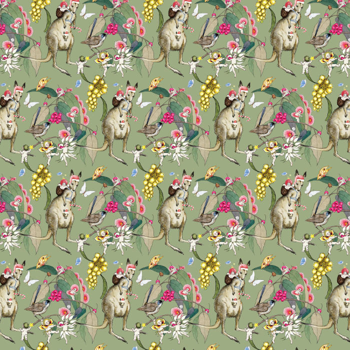 May Gibbs Christmas – Advent Calendar Coordinate – Green
