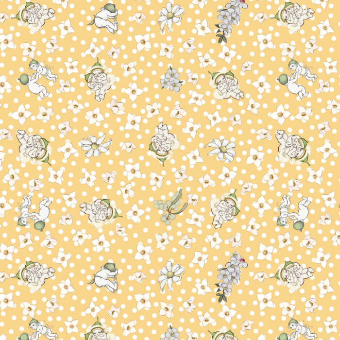 May Gibbs – Garden Playtime – Petals & Polka – Yellow