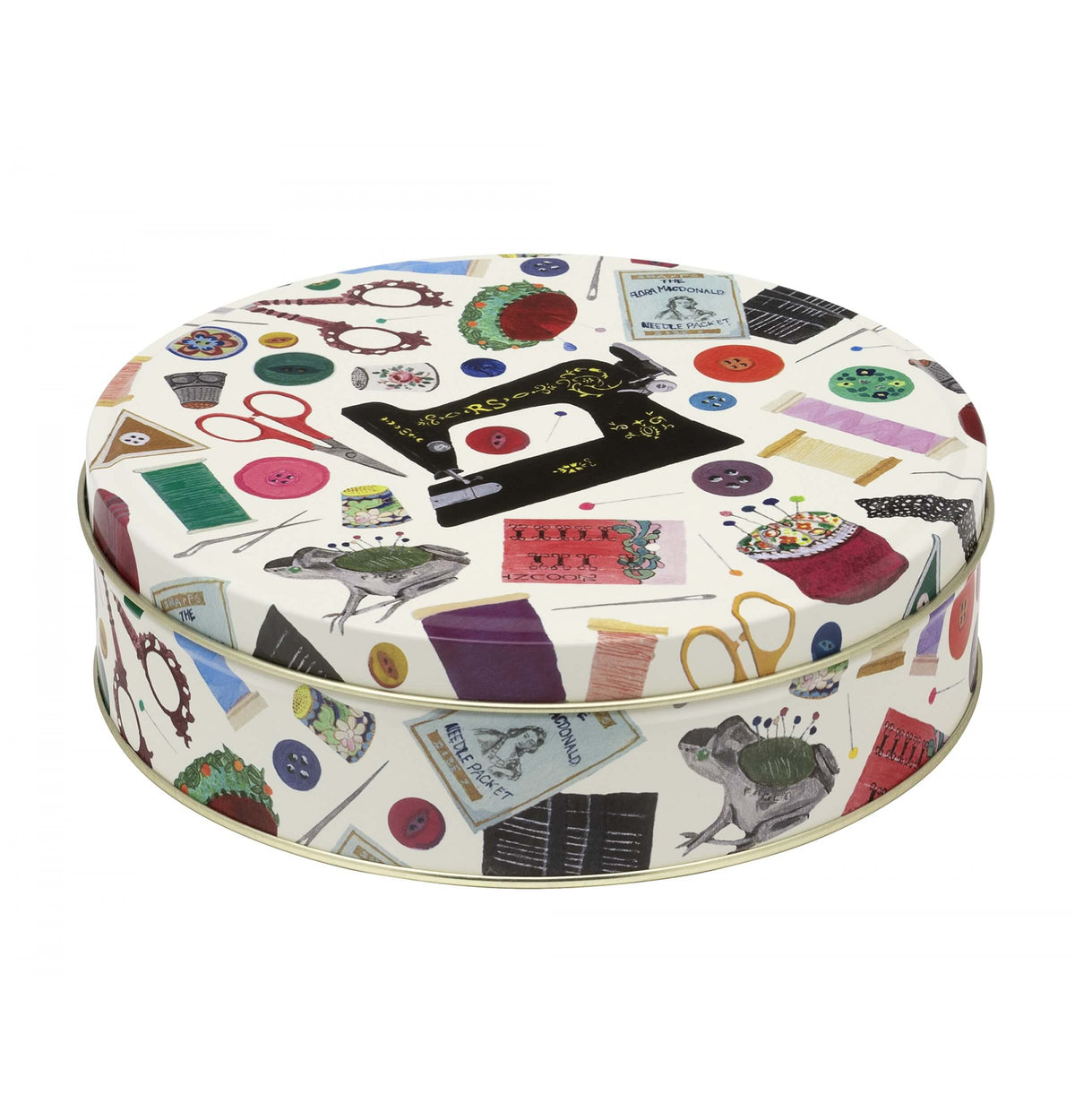 Needles and Thread Round Tin