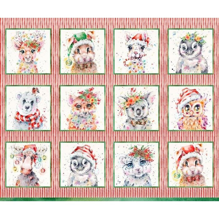 Little Darlings Christmas Animal Panel