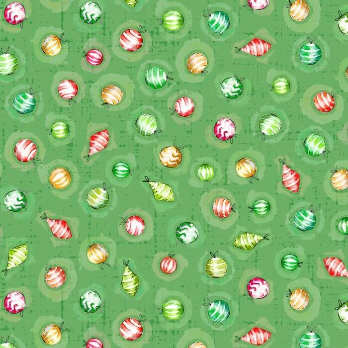 Little Darling Christmas Ornaments on Green